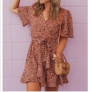 Leopard Wrap Dress